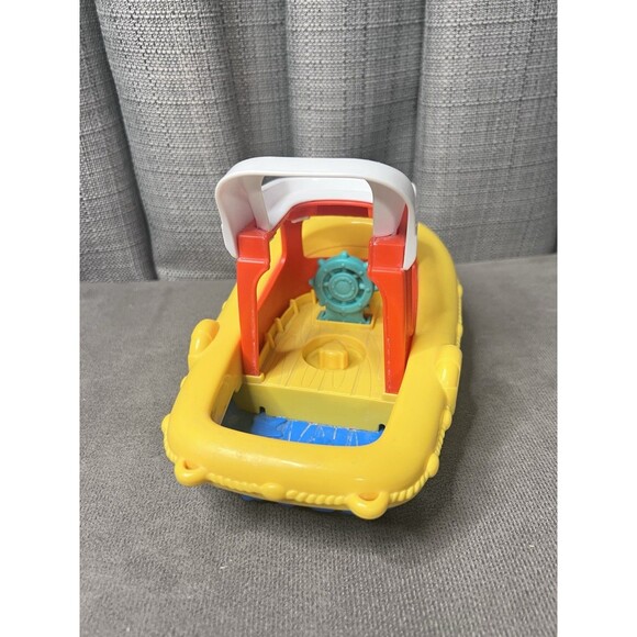 Fisher Price Little People Floaty Tug Bath Boat Mattel 2014 Pretend Play Toy - Picture 3 of 9